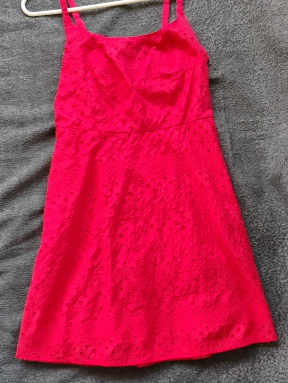 Bright Hot Pink Eyelet Sundress